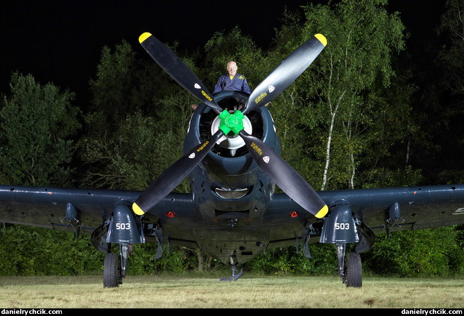 Skyraider and its pilot