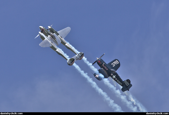 P-38 Lightning and F4U Corsair