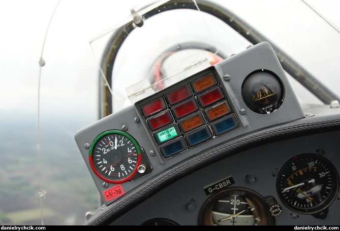 In the Yak-52 cockpit