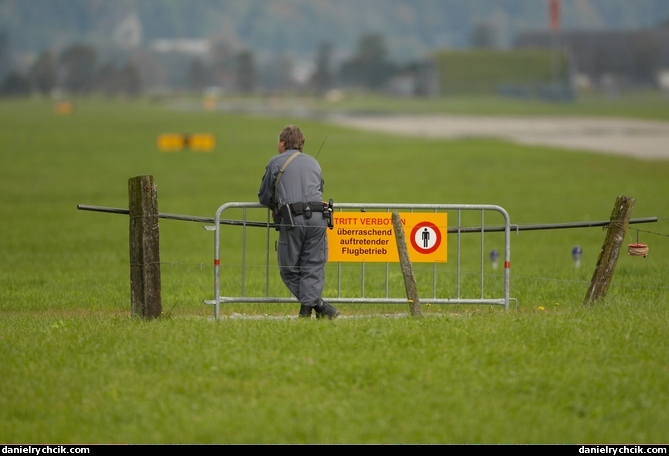 Security guard in the Meiringen airbase