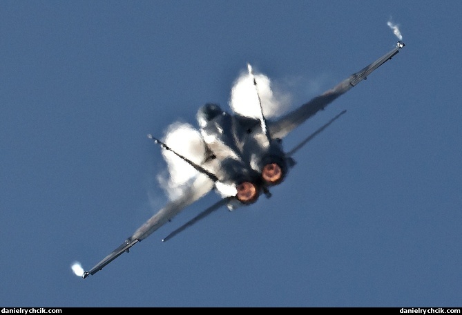 Jetwash of a F/A-18C Hornet