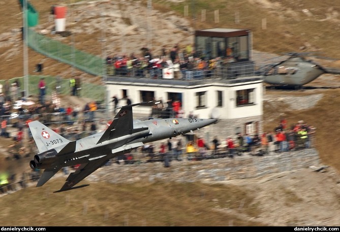 F-5E Tiger above the Axalp shooting range