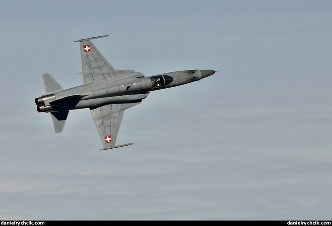 F-5E Tiger above the clouds