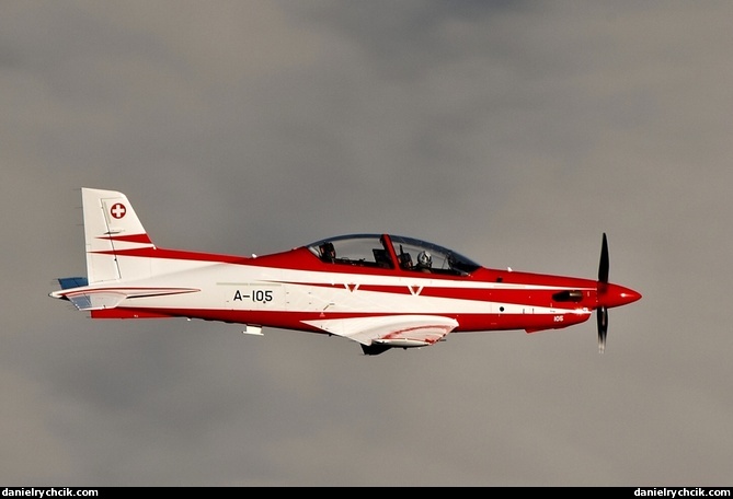 Pilatus PC-21 above the clouds