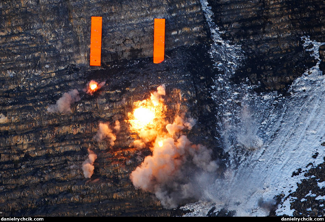 Explosive ammunition demonstration