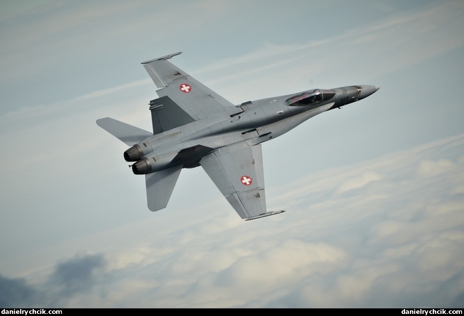 F/A-18C Hornet above the clouds