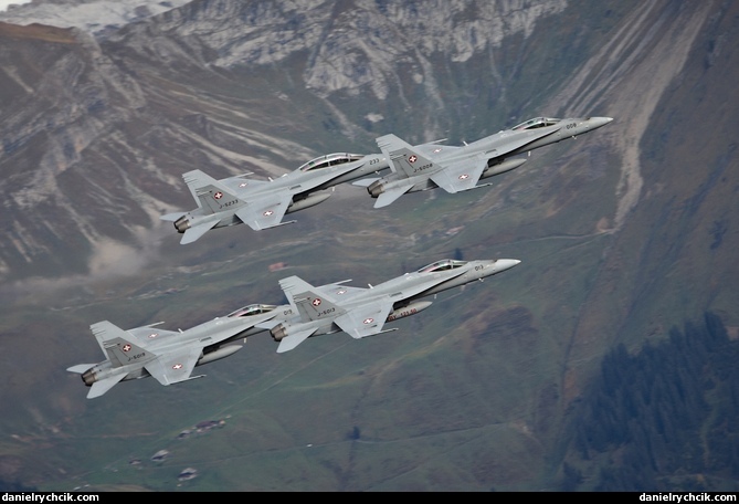 F/A-18C Hornet formation