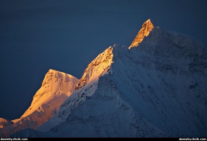 Sunrise over the Swiss Alps