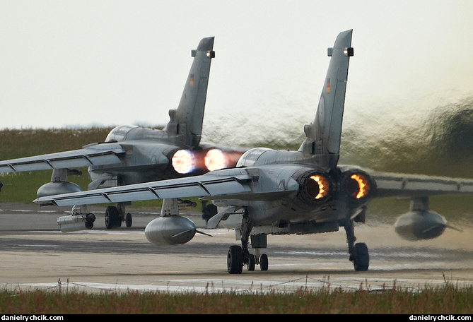 Two German Tornados taking off