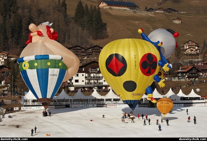 Balloons in Chateau d'Oex