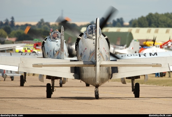 Two Skyraiders on the taxiway