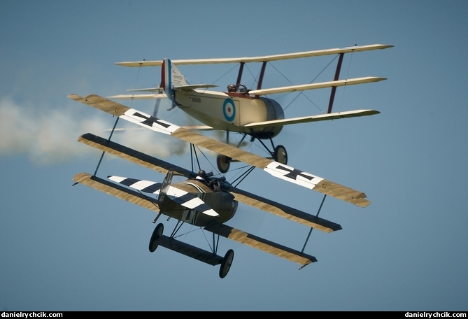 Two Fokkers Dr.1