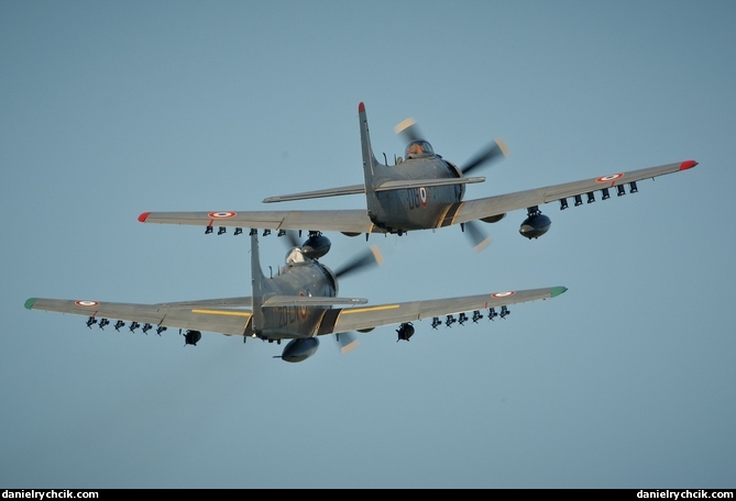 Two Skyraider formation