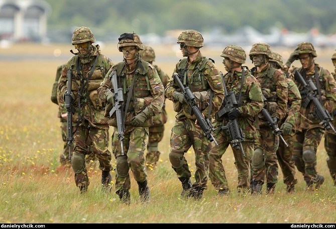 Dutch soldiers on a simulated rescue mission