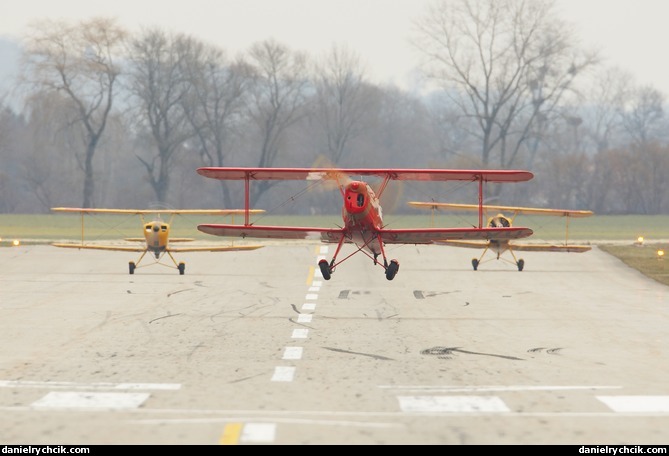 Formation of 3x Bucker Bu-133 Jungmeister