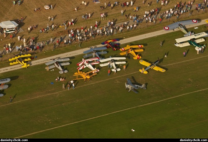 Bücker parking seen from the sky