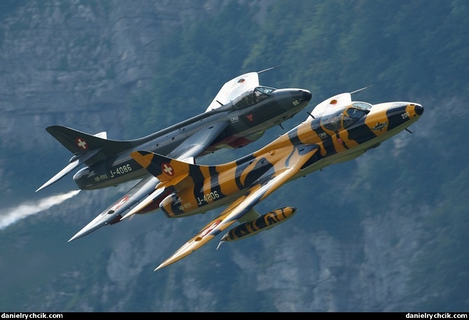 Hunter formation over Mollis landscape