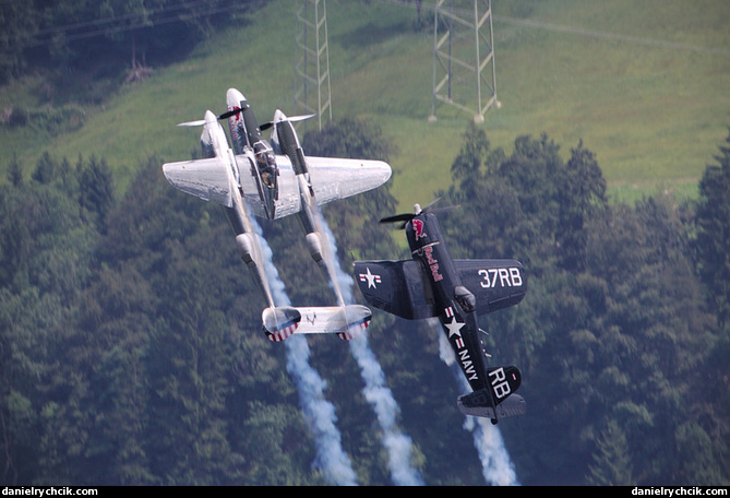 P-38 Lightning and F4U Corsair