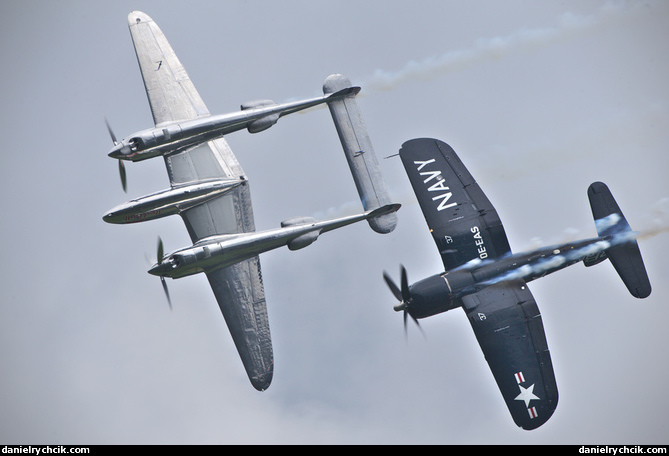 P-38 Lightning and F4U Corsair