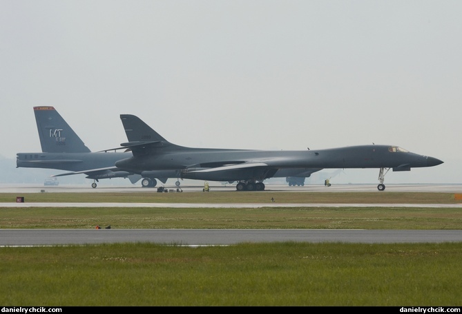 B-1B Lancer with B-52 Stratofortress