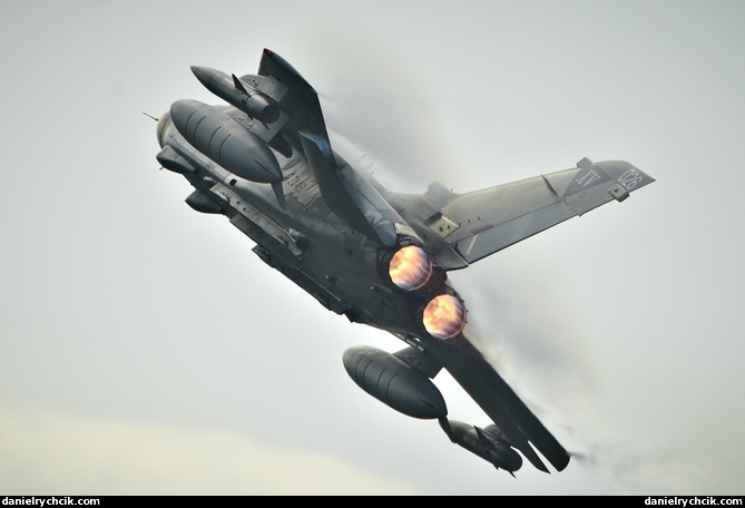 Tornado GR4 with condensation cloud