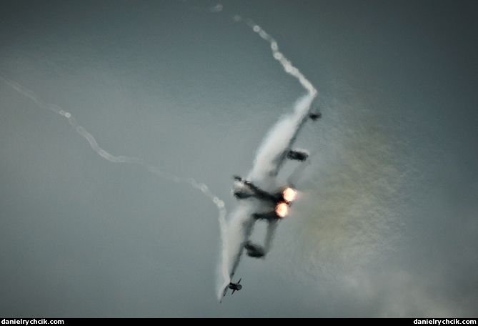 Tornado GR4 with condensation cloud