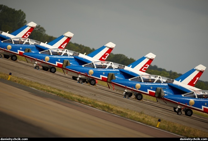 Patrouille de France parked after the display