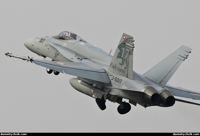 F/A-18C Hornet 'Falcons' taking off for a WEF mission