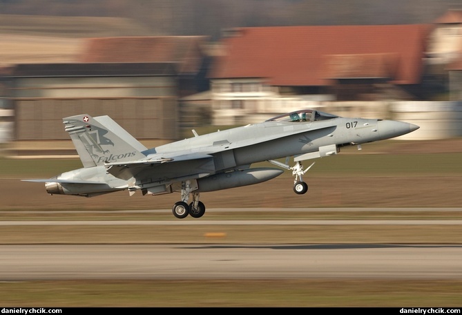 F/A-18C Hornet 'Falcons' taking off for a WEF mission