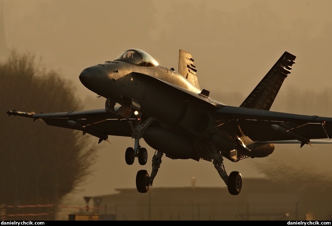 F/A-18C Hornet 'Panthers' taking off for a WEF mission