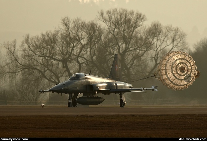 F-5E Tiger landing after a WEF mission