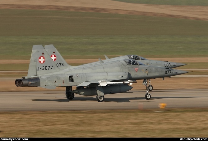 Two F-5E Tigers departing for a WEF mission