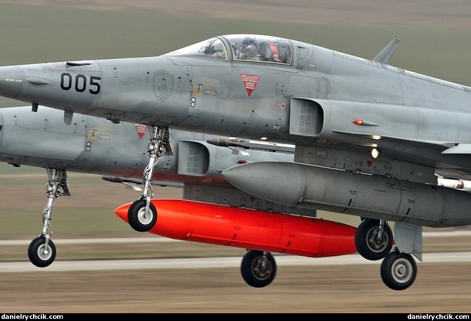 Two F-5E Tigers taking off for a WEF mission